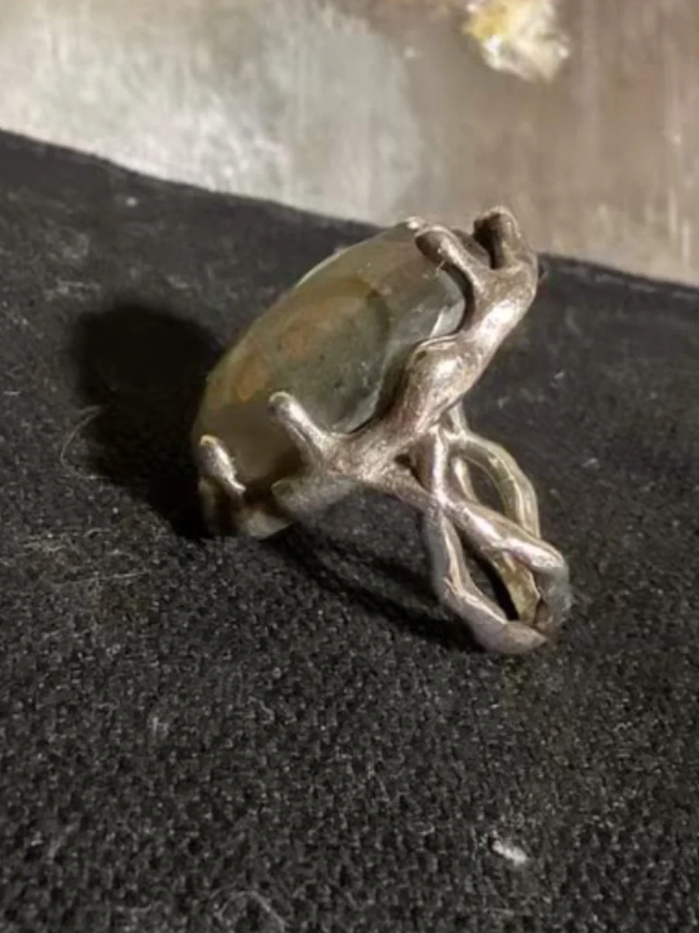 Sterling Silver Labradorite Statement Ring - size 6 Sandy Rubin San Francisco